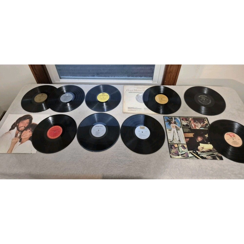 Vintage Vinyl Record Lot Peter Paul & Mary Bee Gees Streisand K-Tel Polka LPs